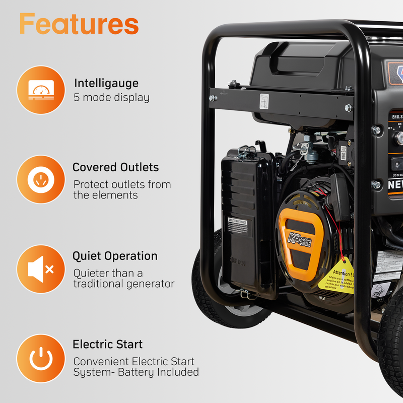 POWERHIVE Open Frame Gasoline Generator 7-7.5kW – Mod.9000E | Heavy-Duty Construction Power