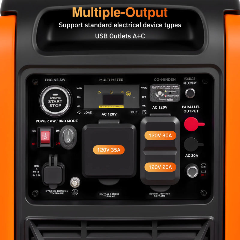 POWERHIVE Enclosed Gasoline Generator 3.8kW – Mod.4800IE | Silent & Portable Power