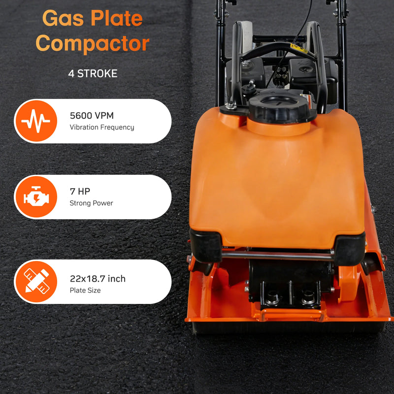 POWERHIVE Plate Compactor – Mod. SC-77W |  3035 lbf , 22 x 18.7 inch Plate
