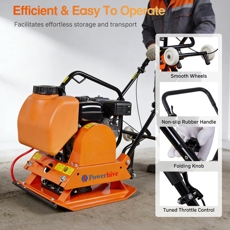POWERHIVE Plate Compactor – Mod. SC-90 |  2922 lbf,22 x 17.7 inch Plate