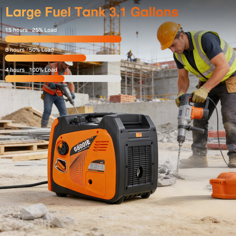 POWERHIVE Enclosed Dual-Fuel Generator 5kW – Mod.6800IE | Silent & Portable Power