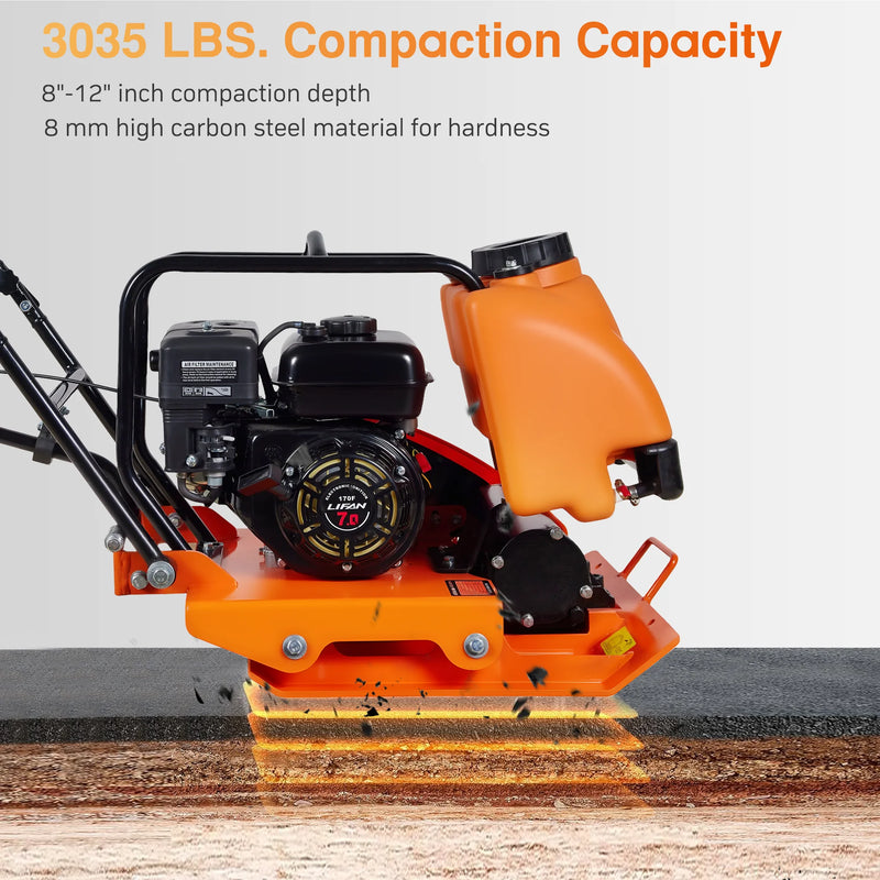 POWERHIVE Plate Compactor – Mod. SC-77W |  3035 lbf , 22 x 18.7 inch Plate