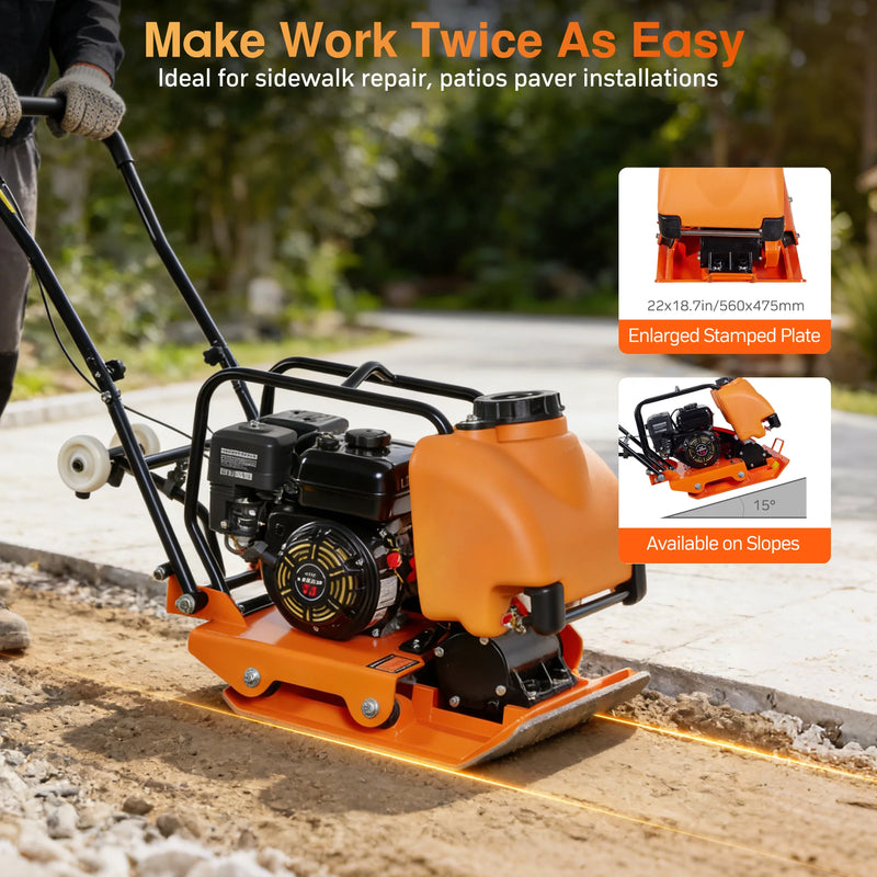 POWERHIVE Plate Compactor – Mod. SC-77W |  3035 lbf , 22 x 18.7 inch Plate