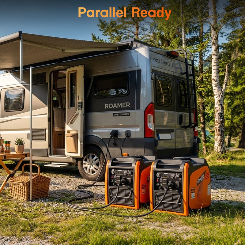 POWERHIVE Enclosed Dual-Fuel Generator 5kW – Mod.6800IE | Silent & Portable Power