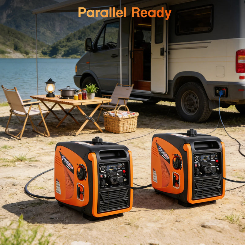 POWERHIVE Enclosed Gasoline Generator 3.8kW – Mod.4800IE | Silent & Portable Power